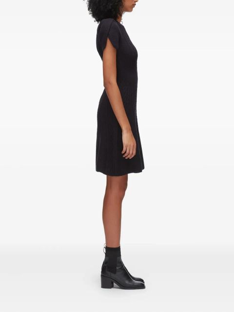 3.1 Phillip Lim cable-knit short-sleeve mini dress - Black - zdjęcie produktu nr 2