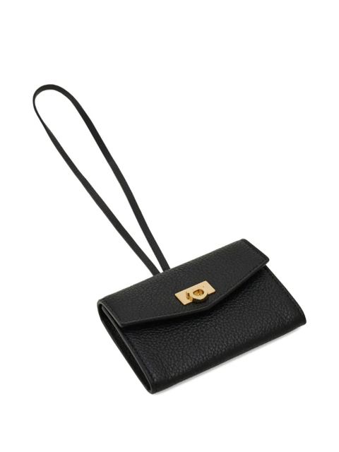 Ferragamo leather card holder charm - Black