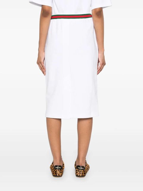 Gucci Web-stripe midi skirt - White