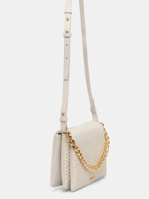 Dkny torebka skórzana kolor beżowy R44EKI05