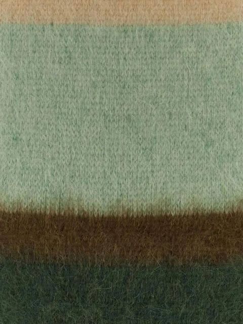 Miu Miu logo-embroidered scarf - Brown