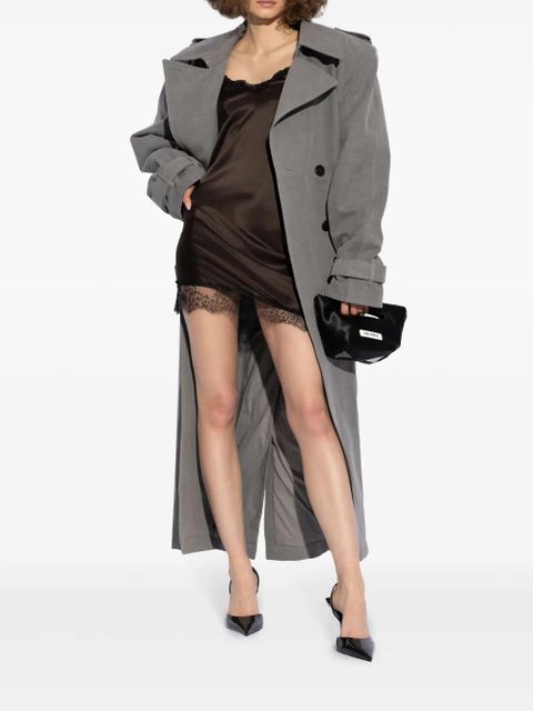 The Attico asymmetric slip mini dress - Brown - zdjęcie produktu nr 2