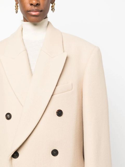 WARDROBE.NYC x Hailey Bieber virgin wool coat - Neutrals