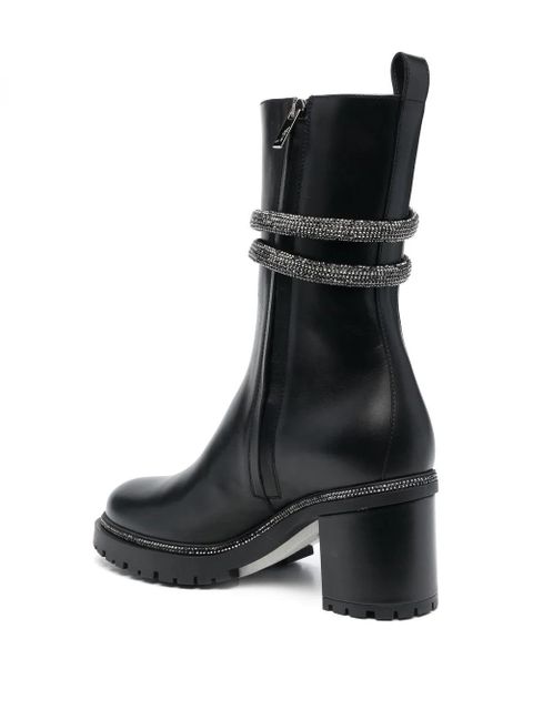 René Caovilla Cleo 65mm embellished Chelsea boots - V213 BLACK/JET HEMATITE