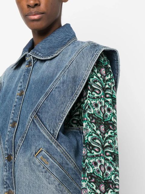 Ba&Sh button-up denim vest - Blue