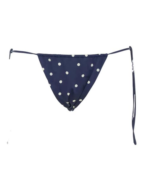 MC2 Saint Barth polka-dot tie-side bikini bottom - Blue