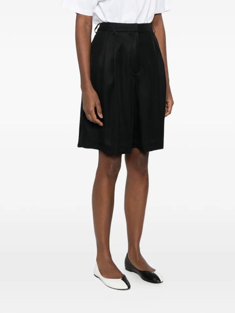 The Frankie Shop pleated bermuda shorts - Black