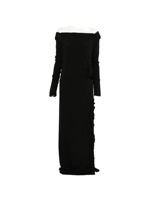 Blumarine off-shoulder floral dress - Black - zdjęcie produktu nr 1