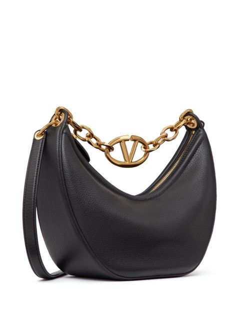 Valentino Garavani small VLogo Moon Hobo bag - Black