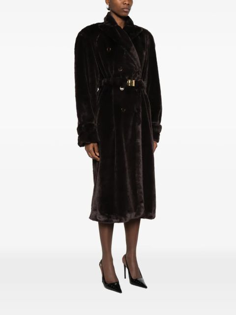 Rowen Rose double-breasted coat - Brown