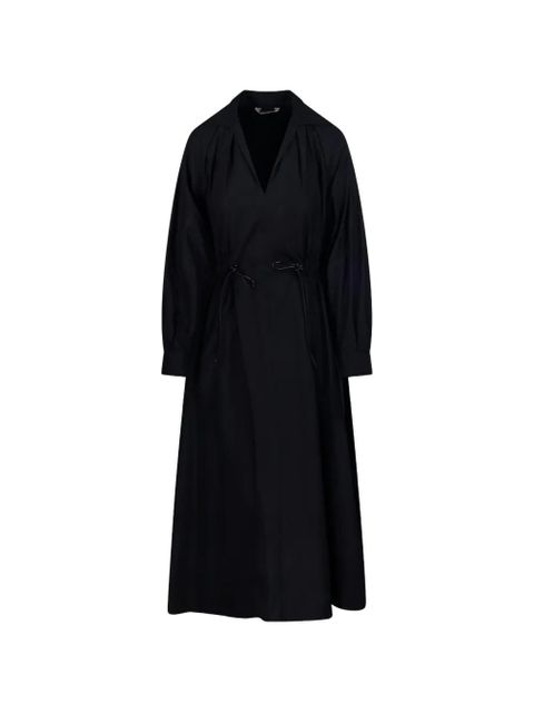 Max Mara V-neck drawstring midi dress - Black - zdjęcie produktu nr 1