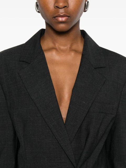 SOLOTRE notched-lapel blazer - Black
