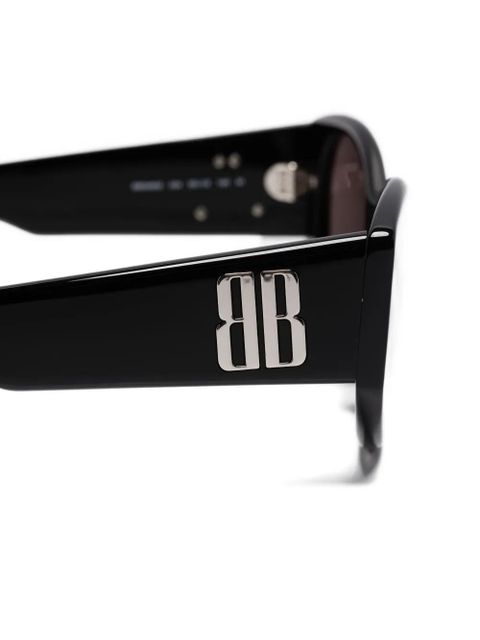 Balenciaga Eyewear logo-detail sunglasses - Black