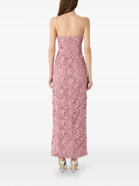 Blumarine butterfly-appliqué maxi dress - Pink