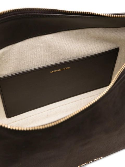 Michael Kors curved leather shoulder bag - Brown