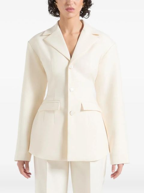 Manière De Voir Claire wide-shoulder blazer - Neutrals - zdjęcie produktu nr 1