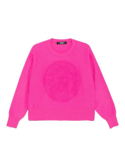 Versace logo-knit jumper - Pink - zdjęcie produktu nr 1