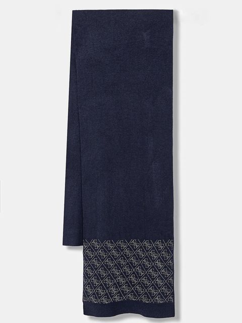 Guess szalik NORA damski kolor granatowy z aplikacją W5BZ21 Z2NQ2 - zdjęcie produktu nr 1