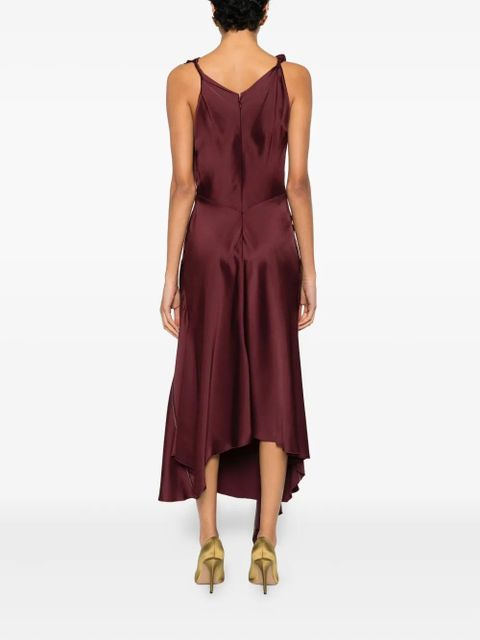 Victoria Beckham Posy draped asymmetric dress - Red - zdjęcie produktu nr 2