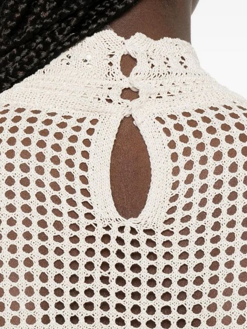 ISABEL MARANT Dahara crochet top - Neutrals