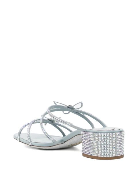 René Caovilla 40mm crystal-embellished sandals - Blue