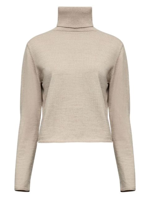 MM6 Maison Margiela mock-neck long-sleeve top - Neutrals - zdjęcie produktu nr 1