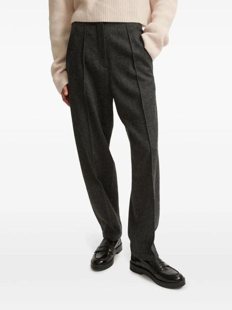 Yves Salomon flannel tailored trousers - Grey