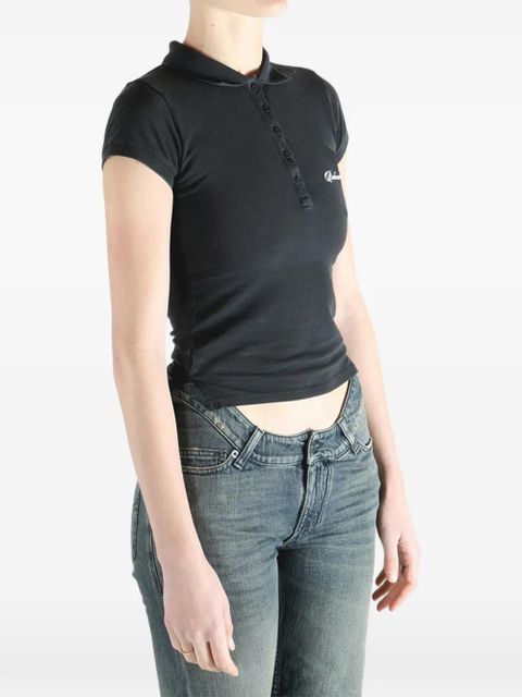 Balenciaga buttoned polo top - Black