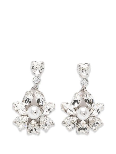 Simone Rocha crystal-embellished drop earrings - Silver - zdjęcie produktu nr 1