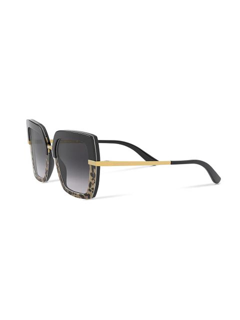 Dolce & Gabbana Eyewear Half Print square-frame sunglasses - Black - zdjęcie produktu nr 2