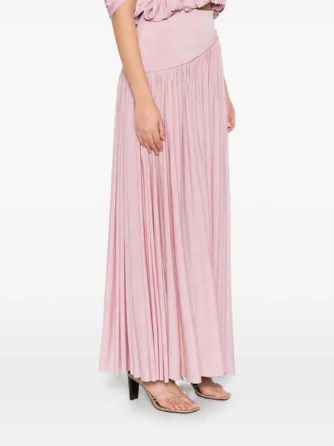ZIMMERMANN Alchemy asymmetric-yoke gathered midi skirt - Pink