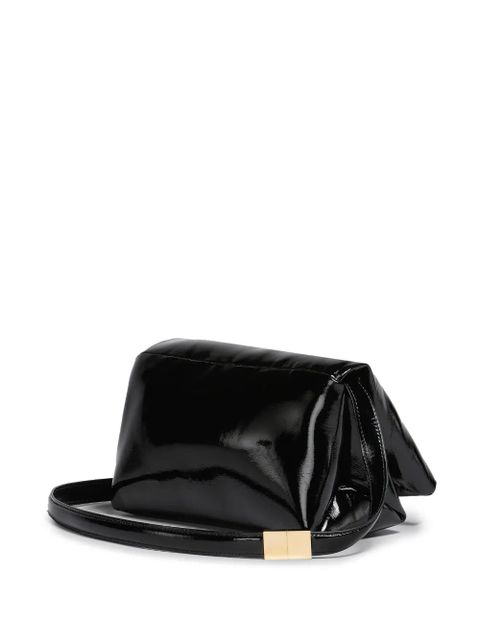 Marni small Prisma patent-leather shoulder bag - Black