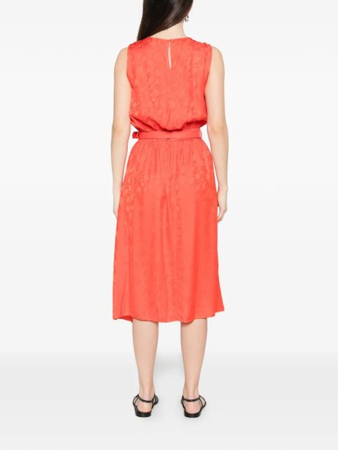 PINKO Caserta belted midi dress - Orange