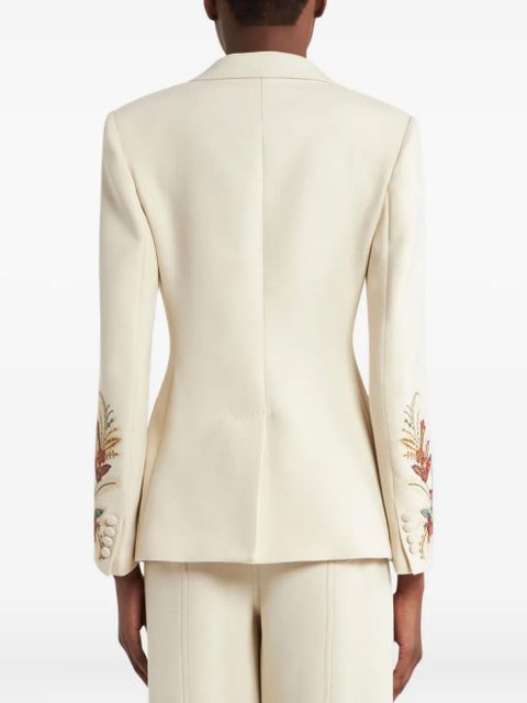 ETRO floral-embroidered blazer - Neutrals
