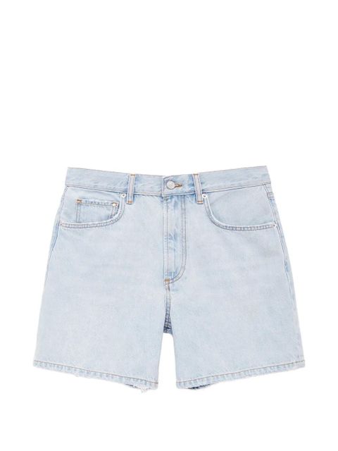 ANINE BING Delaney frayed-edge denim shorts - Blue - zdjęcie produktu nr 1