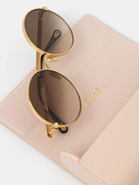 Chloé okulary przeciwsłoneczne damskie kolor złoty CH0321S