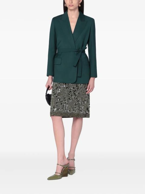 Max Mara belted blazer - Green - zdjęcie produktu nr 2