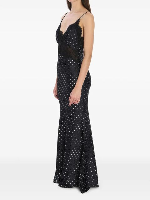 Self-Portrait polka-dot lace maxi dress - Black - zdjęcie produktu nr 2