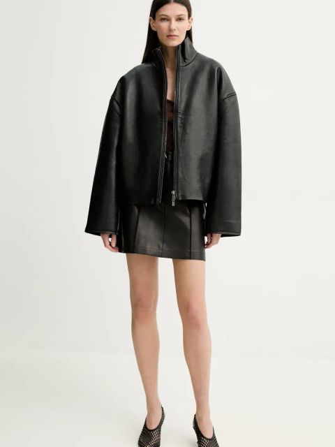 Herskind kardigan z domieszką jedwabiu Gili damski kolor brązowy 5539106