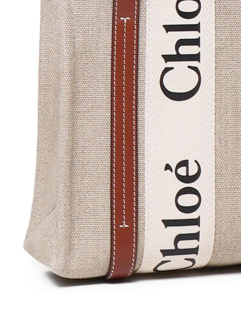 Chloé small Woody logo tote bag - Neutrals - zdjęcie produktu nr 2