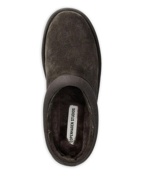 Copenhagen suede flat mules - Grey