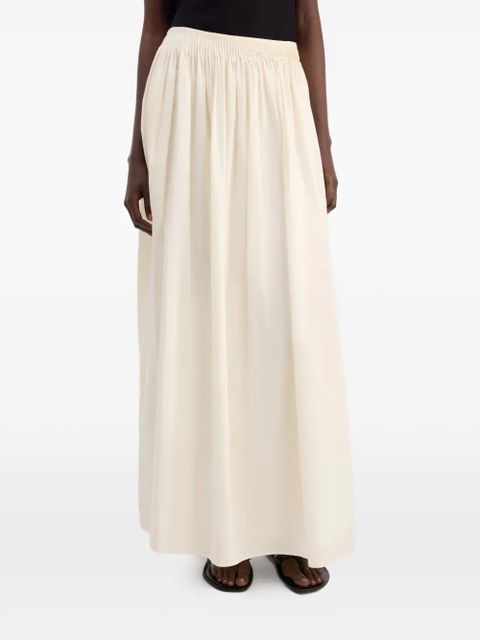 LouLou de Saison Naya gathered flared maxi skirt - Neutrals