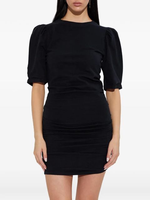 ISABEL MARANT Mylda puff-sleeve gathered mini dress - Black