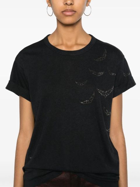 Zadig&Voltaire Anya wings-appliqué T-shirt - Black