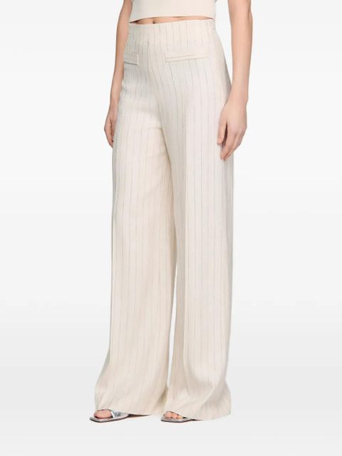SANDRO striped palazzo pants - Neutrals
