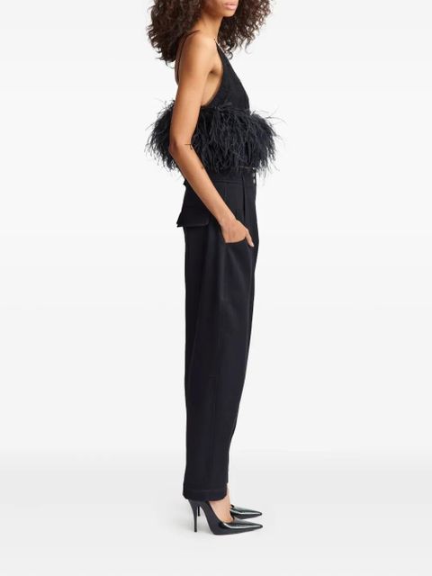 16Arlington lace feather poppy top - Black