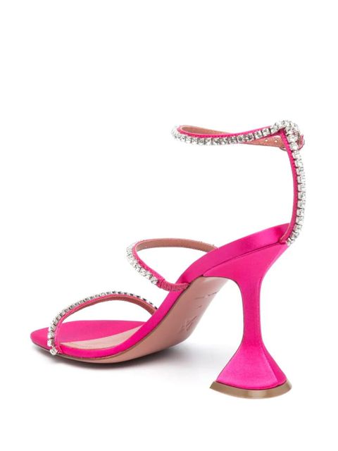 Amina Muaddi Gilda 95mm crystal-embellished sandals - Pink - zdjęcie produktu nr 2