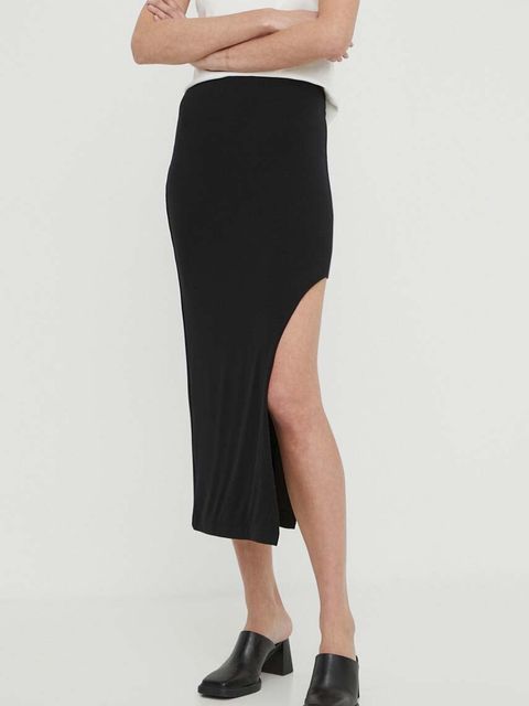 Saint Body spódnica kolor czarny midi prosta - zdjęcie produktu nr 1