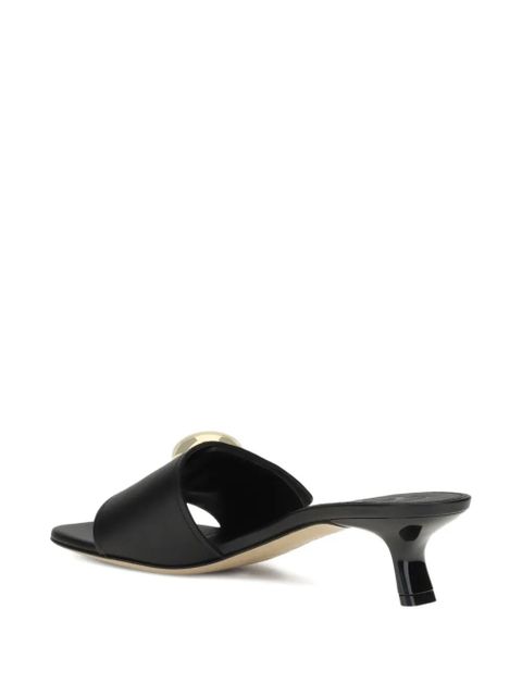 LOEWE 450mm pebble-embellished leather sandals - Black - zdjęcie produktu nr 2