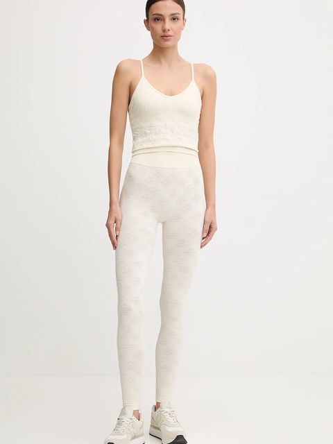 Guess legginsy PEONY damskie kolor beżowy z aplikacją V5YB09 Z3OA0 - zdjęcie produktu nr 2